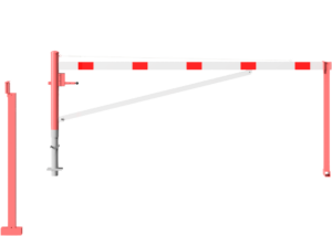 Drehschranke mit Auflagepfosten und Seilzugverstärkung - Art.Nr. 4213_35ZB – Bild 2
