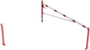 Drehschranke mit Auflagepfosten und Seilzugverstärkung - Art.Nr. 4213_35ZB – Bild 3