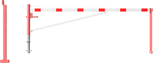 Drehschranke mit Auflagepfosten und Seilzugverstärkung - Art.Nr. 4213_40FB – Bild 2