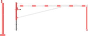 Drehschranke mit Auflagepfosten und Seilzugverstärkung - Art.Nr. 4213_40VB – Bild 2