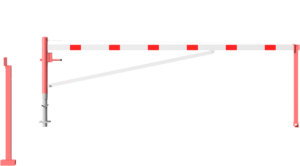 Drehschranke mit Auflagepfosten und Seilzugverstärkung - Art.Nr. 4213_45FB – Bild 2
