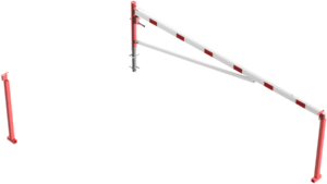 Drehschranke mit Auflagepfosten und Seilzugverstärkung - Art.Nr. 4213_45FB – Bild 3