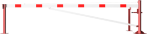 Drehschranke mit Auflagepfosten und Seilzugverstärkung - Art.Nr. 4213_45VBP – Bild 2