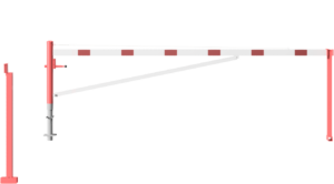 Drehschranke mit Auflagepfosten und Seilzugverstärkung - Art.Nr. 4213_45VB – Bild 2