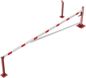 Drehschranke mit Auflagepfosten und Seilzugverstärkung - Art.Nr. 4213_50FBP
