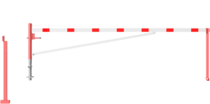 Drehschranke mit Auflagepfosten und Seilzugverstärkung - Art.Nr. 4213_50FB – Bild 2