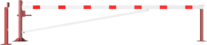 Drehschranke mit Auflagepfosten und Seilzugverstärkung - Art.Nr. 4213_50ZBP – Bild 2