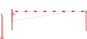 Drehschranke mit Auflagepfosten und Seilzugverstärkung - Art.Nr. 4213_55FB – Bild 2