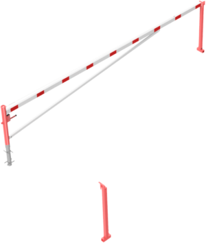 Drehschranke mit Auflagepfosten und Seilzugverstärkung - Art.Nr. 4213_60FB