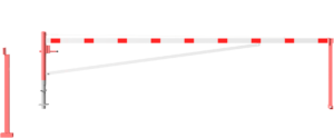 Drehschranke mit Auflagepfosten und Seilzugverstärkung - Art.Nr. 4213_60FB – Bild 2