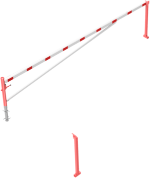 Drehschranke mit Auflagepfosten und Seilzugverstärkung - Art.Nr. 4213_60VB