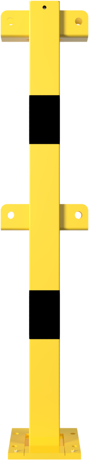 Standpfosten aus 70 x 70 mm Stahlrohr zum aufdübeln abnehmbar Mittelpfosten für Ober- und Knieholm - Art.Nr. 4271APBG – Bild 2