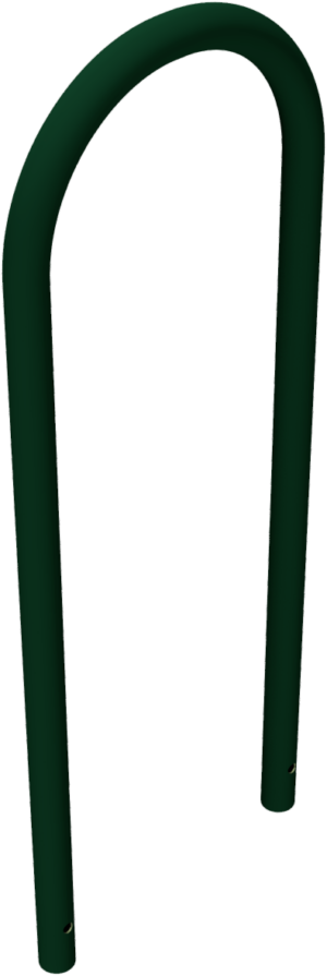 Rundbügel aus Stahlrohr Ø 48 mm x 2,5 mm zum Einbetonieren ohne Querstrebe Gesamtbreite: ca. 460 mm feuerverzinkt und beschichtetFarbe: grün (RAL 6005) - Art.Nr. 448_046B