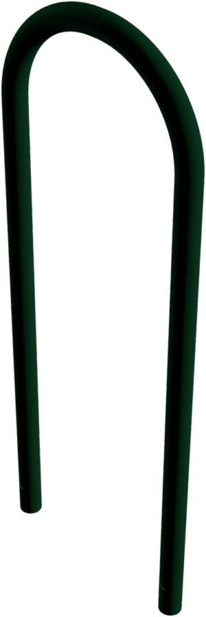 Rundbügel aus Stahlrohr Ø 48 mm x 2,5 mm zum Einbetonieren ohne Querstrebe Gesamtbreite: ca. 460 mm feuerverzinkt und beschichtetFarbe: grün (RAL 6005) - Art.Nr. 448_046B – Bild 3