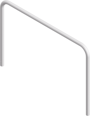 Rohrbügel aus Stahlrohr Ø 48 x 2,5 mm ohne Querholm zum Einbetonieren Gesamtbreite 1500 mm Gesamthöhe 1000 mm feuerverzinkt - Art.Nr. 448_07 – Bild 2