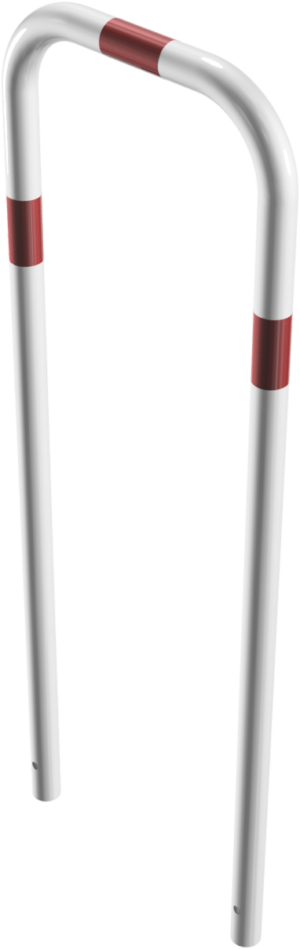 Rohrbügel aus Stahlrohr Ø 48 x 2,5 mm ohne Querholm zum Einbetonieren - Art.Nr. 448_09B – Bild 3