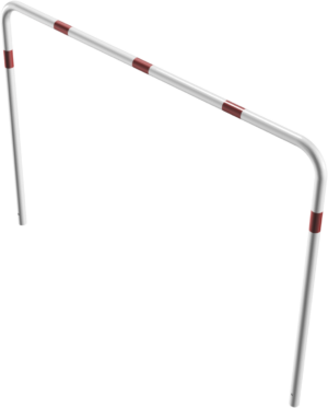 Rohrbügel aus Stahlrohr Ø 48 x 2,5 mm ohne Querholm zum Einbetonieren - Art.Nr. 448_20B – Bild 3