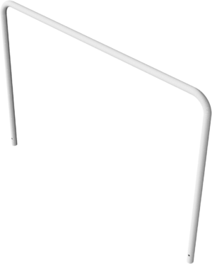 Rohrbügel aus Stahlrohr Ø 48 x 2,5 mm ohne Querholm zum Einbetonieren - Art.Nr. 448_20 – Bild 3