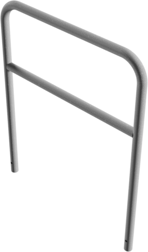 Rohrbügel aus Stahlrohr Ø 48 x 2,5 mm mit Querholm zum Einbetonieren - Art.Nr. 448_22 – Bild 3