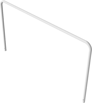 Rohrbügel aus Stahlrohr Ø 48 x 2,5 mm ohne Querholm zum Einbetonieren - Art.Nr. 448_25 – Bild 3