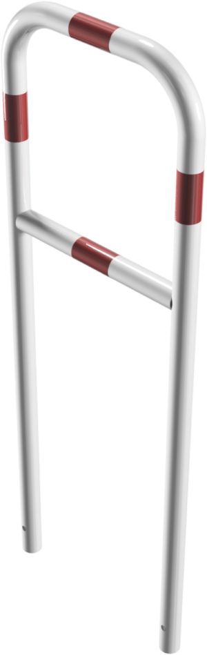 Rohrbügel aus Stahlrohr Ø 48 x 2,5 mm mit Querholm zum Einbetonieren - Art.Nr. 448_31B – Bild 3