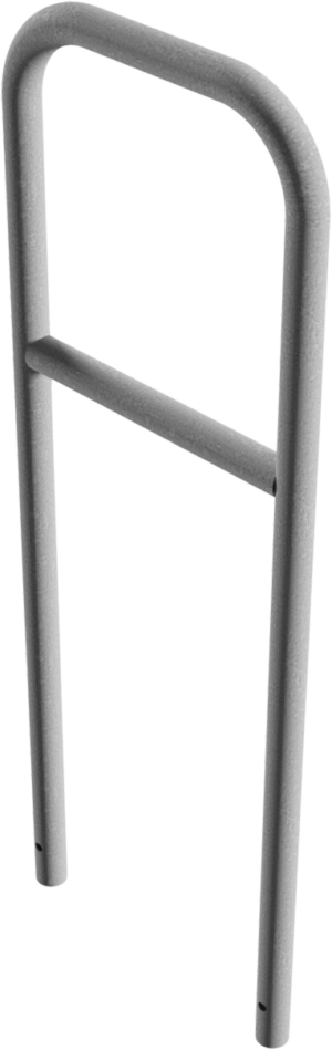 Rohrbügel aus Stahlrohr Ø 48 x 2,5 mm mit Querholm zum Einbetonieren - Art.Nr. 448_31 – Bild 3