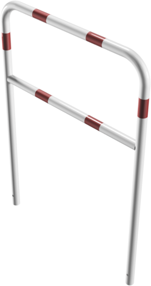 Rohrbügel aus Stahlrohr Ø 48 x 2,5 mm mit Querholm zum Einbetonieren - Art.Nr. 448_32B – Bild 3