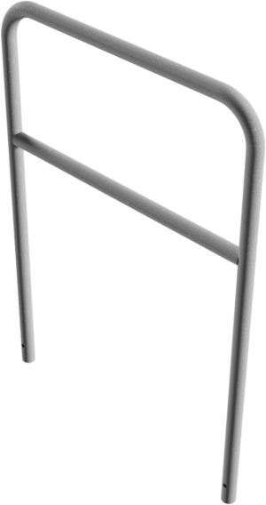 Rohrbügel aus Stahlrohr Ø 48 x 2,5 mm mit Querholm zum Einbetonieren - Art.Nr. 448_32 – Bild 3