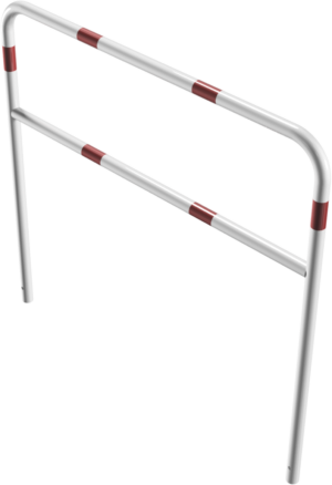 Rohrbügel aus Stahlrohr Ø 48 x 2,5 mm mit Querholm zum Einbetonieren - Art.Nr. 448_33B – Bild 3