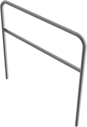 Rohrbügel aus Stahlrohr Ø 48 x 2,5 mm mit Querholm zum Einbetonieren - Art.Nr. 448_33 – Bild 3