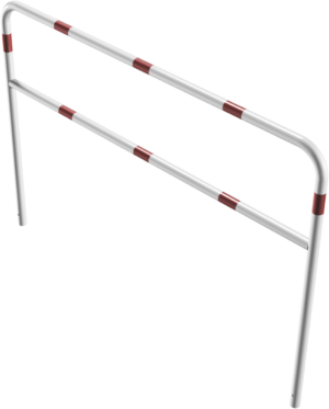 Rohrbügel aus Stahlrohr Ø 48 x 2,5 mm mit Querholm zum Einbetonieren - Art.Nr. 448_34B – Bild 3