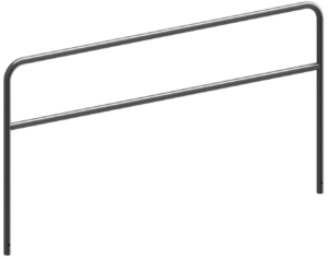 Rohrbügel aus Stahlrohr Ø 48 x 2,5 mm mit Querholm zum Einbetonieren - Art.Nr. 448_35