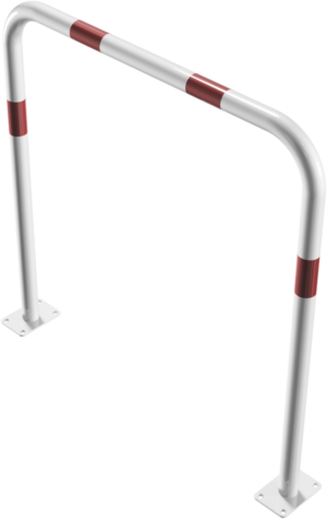 Rohrbügel aus Stahlrohr Ø 48 x 2,5 mm ohne Querholm für Dübelbefestigung - Art.Nr. 448_52B – Bild 3