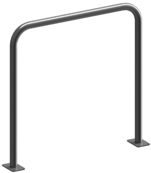 Rohrbügel aus Stahlrohr Ø 48 x 2,5 mm ohne Querholm für Dübelbefestigung - Art.Nr. 448_52