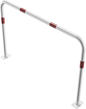 Rohrbügel aus Stahlrohr Ø 48 x 2,5 mm ohne Querholm für Dübelbefestigung - Art.Nr. 448_53B – Bild 3