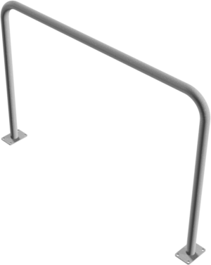 Rohrbügel aus Stahlrohr Ø 48 x 2,5 mm ohne Querholm für Dübelbefestigung Gesamtbreite 1500 mm Gesamthöhe 1000 mm feuerverzinkt - Art.Nr. 448_53 – Bild 3