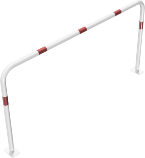 Rohrbügel aus Stahlrohr Ø 48 x 2,5 mm ohne Querholm für Dübelbefestigung - Art.Nr. 448_54B