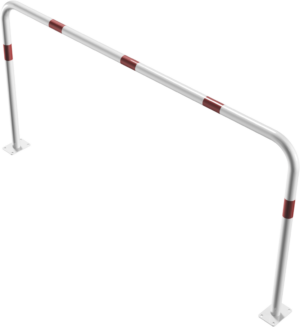 Rohrbügel aus Stahlrohr Ø 48 x 2,5 mm ohne Querholm für Dübelbefestigung - Art.Nr. 448_54B – Bild 3