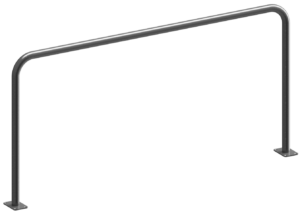 Rohrbügel aus Stahlrohr Ø 48 x 2,5 mm ohne Querholm für Dübelbefestigung - Art.Nr. 448_54