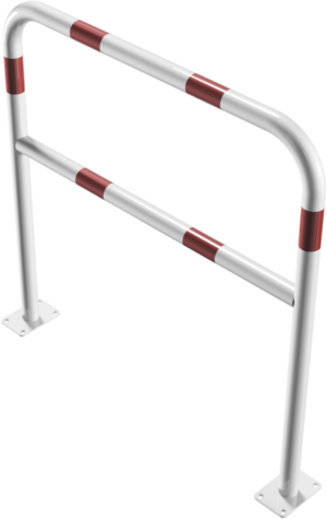 Rohrbügel aus Stahlrohr Ø 48 x 2,5 mm mit Querholm für Dübelbefestigung - Art.Nr. 448_62B – Bild 3