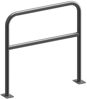 Rohrbügel aus Stahlrohr Ø 48 x 2,5 mm mit Querholm für Dübelbefestigung - Art.Nr. 448_62