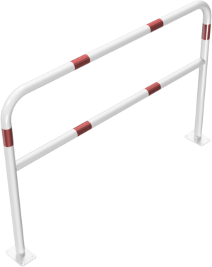 Rohrbügel aus Stahlrohr Ø 48 x 2,5 mm mit Querholm für Dübelbefestigung - Art.Nr. 448_63B