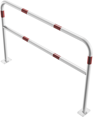 Rohrbügel aus Stahlrohr Ø 48 x 2,5 mm mit Querholm für Dübelbefestigung - Art.Nr. 448_63B – Bild 3