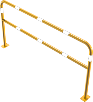 Rohrbügel aus Stahlrohr Ø 48 x 2,5 mm mit Querholm für Dübelbefestigung - Art.Nr. 448_64BG – Bild 3