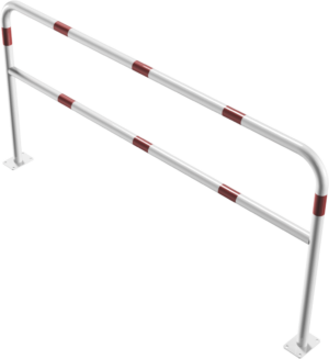 Rohrbügel aus Stahlrohr Ø 48 x 2,5 mm mit Querholm für Dübelbefestigung - Art.Nr. 448_64B – Bild 3