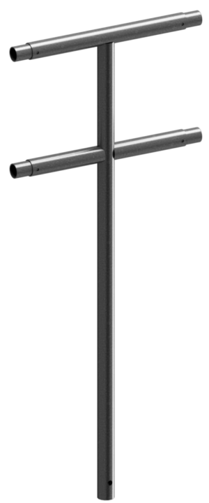 Schutzgeländer Stahlrohr Ø 48 mm Standpfostenzum Einbetonieren Mittelpfosten feuerverzinkt - Art.Nr. 448_81