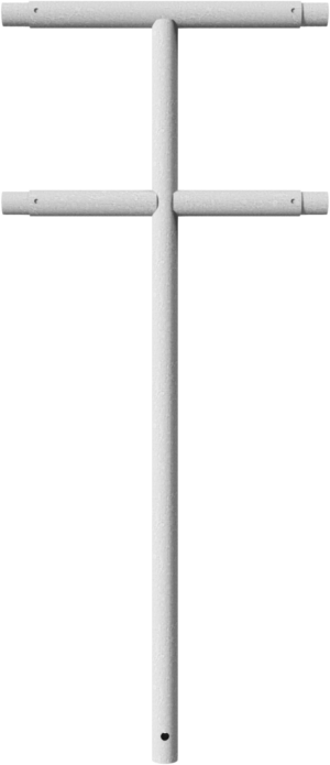 Schutzgeländer Stahlrohr Ø 48 mm Standpfostenzum Einbetonieren Mittelpfosten feuerverzinkt - Art.Nr. 448_81 – Bild 2
