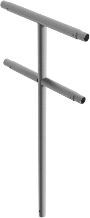 Schutzgeländer Stahlrohr Ø 48 mm Standpfostenzum Einbetonieren Mittelpfosten feuerverzinkt - Art.Nr. 448_81 – Bild 3