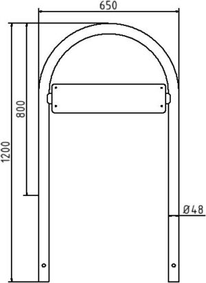Rundbügel für Parkplatzbeschilderung - Art.Nr. 449_66SE – Bild 3
