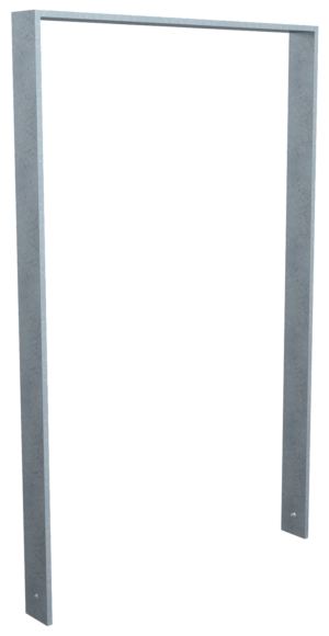 Anlehnbügel aus Flachstahl 80 x 12 mm ohne Querholm Gesamtbreite: 750 mm feuerverzinkt - Art.Nr. 452_075